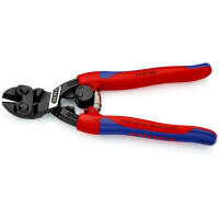 KNIPEX 72 62 200 Kraft-Bündigschneider für Weichmetall und Kunststoff mit schlanken Mehrkomponenten-Hüllen schwarz atramentiert 200 mm