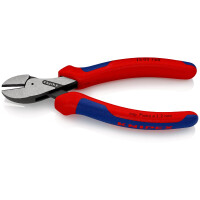 KNIPEX 73 02 160 X-Cut® Kompakt-Seitenschneider hochübersetzt mit Mehrkomponenten-Hüllen schwarz atramentiert 160 mm