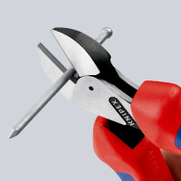 KNIPEX 73 05 160 SB X-Cut® Kompakt-Seitenschneider hochübersetzt mit Mehrkomponenten-Hüllen verchromt 160 mm