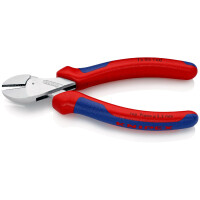 KNIPEX 73 05 160 X-Cut® Kompakt-Seitenschneider hochübersetzt mit Mehrkomponenten-Hüllen verchromt 160 mm