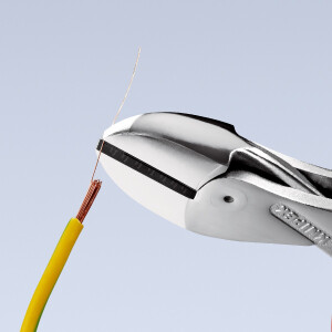 KNIPEX 73 06 160 SB X-Cut® Kompakt-Seitenschneider hochübersetzt isoliert mit Mehrkomponenten-Hüllen, VDE-geprüft verchromt 160 mm