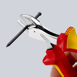 KNIPEX 73 06 160 X-Cut® Kompakt-Seitenschneider hochübersetzt isoliert mit Mehrkomponenten-Hüllen, VDE-geprüft verchromt 160 mm