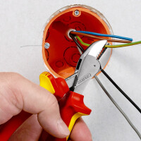KNIPEX 73 06 160 X-Cut® Kompakt-Seitenschneider hochübersetzt isoliert mit Mehrkomponenten-Hüllen, VDE-geprüft verchromt 160 mm
