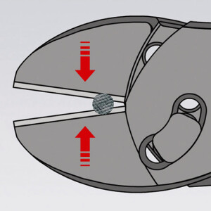 KNIPEX 73 71 180 TwinForce® Hochleistungs-Seitenschneider mit Kunststoff überzogen schwarz atramentiert 180 mm