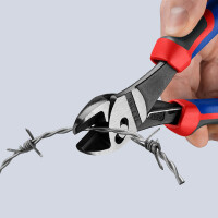 KNIPEX 73 72 180 F TwinForce® Hochleistungs-Seitenschneider mit Öffnungsfeder mit Comfort-Griffen schwarz atramentiert 180 mm