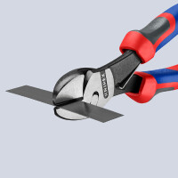 KNIPEX 73 72 180 F TwinForce® Hochleistungs-Seitenschneider mit Öffnungsfeder mit Comfort-Griffen schwarz atramentiert 180 mm