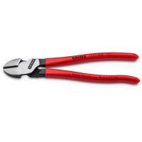 KNIPEX 74 01 200 SB Kraft-Seitenschneider mit Kunststoff überzogen schwarz atramentiert 200 mm