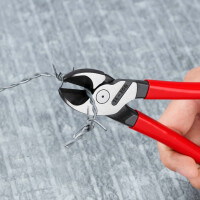 KNIPEX 74 01 200 Kraft-Seitenschneider mit Kunststoff überzogen schwarz atramentiert 200 mm