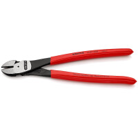 KNIPEX 74 01 250 SB Kraft-Seitenschneider mit Kunststoff überzogen schwarz atramentiert 250 mm