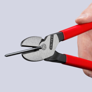 KNIPEX 74 01 250 Kraft-Seitenschneider mit Kunststoff überzogen schwarz atramentiert 250 mm