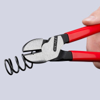 KNIPEX 74 01 250 Kraft-Seitenschneider mit Kunststoff überzogen schwarz atramentiert 250 mm