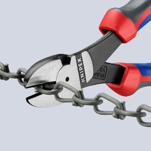 KNIPEX 74 02 180 Kraft-Seitenschneider mit Comfort-Griffen schwarz atramentiert 180 mm