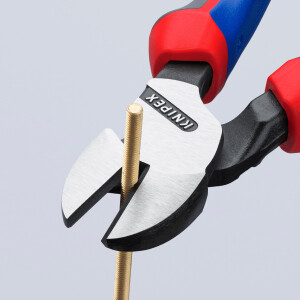 KNIPEX 74 02 200 SB Kraft-Seitenschneider mit Comfort-Griffen schwarz atramentiert 200 mm
