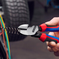 KNIPEX 74 02 200 SB Kraft-Seitenschneider mit Comfort-Griffen schwarz atramentiert 200 mm