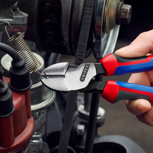KNIPEX 74 02 200 Kraft-Seitenschneider mit Comfort-Griffen schwarz atramentiert 200 mm
