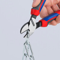 KNIPEX 74 02 200 Kraft-Seitenschneider mit Comfort-Griffen schwarz atramentiert 200 mm