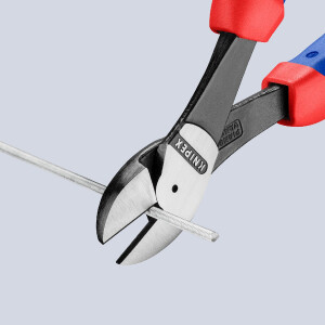 KNIPEX 74 02 250 SB Kraft-Seitenschneider mit Comfort-Griffen schwarz atramentiert 250 mm