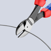 KNIPEX 74 02 250 SB Kraft-Seitenschneider mit Comfort-Griffen schwarz atramentiert 250 mm