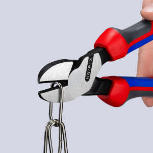 KNIPEX 74 02 250 Kraft-Seitenschneider mit Comfort-Griffen schwarz atramentiert 250 mm