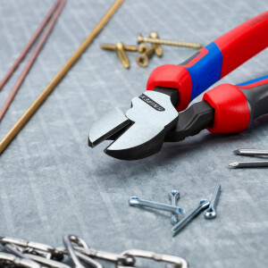 KNIPEX 74 02 250 Kraft-Seitenschneider mit Comfort-Griffen schwarz atramentiert 250 mm