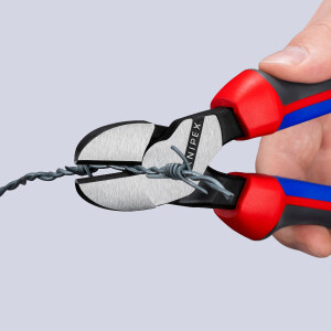 KNIPEX 74 02 250 Kraft-Seitenschneider mit Comfort-Griffen schwarz atramentiert 250 mm