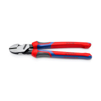 KNIPEX 74 02 250 Kraft-Seitenschneider mit Comfort-Griffen schwarz atramentiert 250 mm