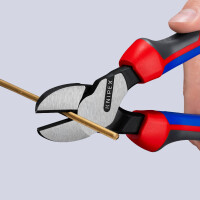 KNIPEX 74 02 250 Kraft-Seitenschneider mit Comfort-Griffen schwarz atramentiert 250 mm