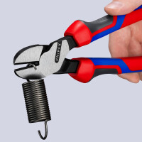 KNIPEX 74 02 250 Kraft-Seitenschneider mit Comfort-Griffen schwarz atramentiert 250 mm