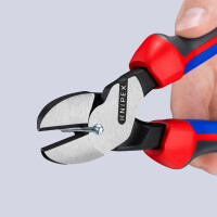 KNIPEX 74 02 250 Kraft-Seitenschneider mit Comfort-Griffen schwarz atramentiert 250 mm