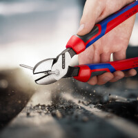 KNIPEX 74 02 250 Kraft-Seitenschneider mit Comfort-Griffen schwarz atramentiert 250 mm