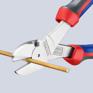 KNIPEX 74 05 180 Kraft-Seitenschneider mit Comfort-Griffen verchromt 180 mm