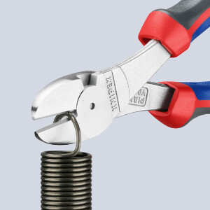 KNIPEX 74 05 180 Kraft-Seitenschneider mit Comfort-Griffen verchromt 180 mm