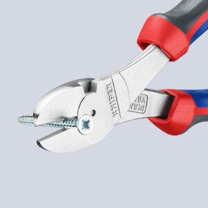 KNIPEX 74 05 180 Kraft-Seitenschneider mit Comfort-Griffen verchromt 180 mm