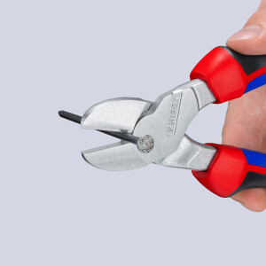 KNIPEX 74 05 250 Kraft-Seitenschneider mit Comfort-Griffen verchromt 250 mm