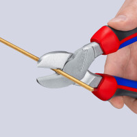KNIPEX 74 05 250 Kraft-Seitenschneider mit Comfort-Griffen verchromt 250 mm