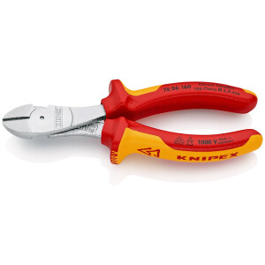 KNIPEX 74 06 160 SB Kraft-Seitenschneider isoliert mit...