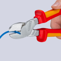 KNIPEX 74 06 250 Kraft-Seitenschneider isoliert mit Mehrkomponenten-Hüllen, VDE-geprüft verchromt 250 mm