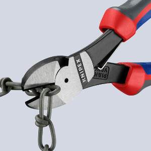 KNIPEX 74 12 180 SB Kraft-Seitenschneider mit Comfort-Griffen schwarz atramentiert 180 mm