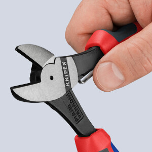 KNIPEX 74 12 180 Kraft-Seitenschneider mit Comfort-Griffen schwarz atramentiert 180 mm