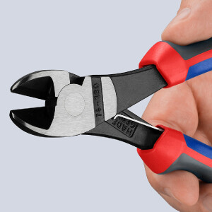 KNIPEX 74 12 180 Kraft-Seitenschneider mit Comfort-Griffen schwarz atramentiert 180 mm