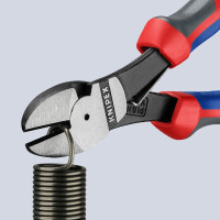 KNIPEX 74 12 180 Kraft-Seitenschneider mit Comfort-Griffen schwarz atramentiert 180 mm