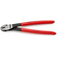 KNIPEX 74 21 250 Kraft-Seitenschneider mit Kunststoff überzogen schwarz atramentiert 250 mm