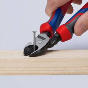 KNIPEX 74 22 200 Kraft-Seitenschneider mit Comfort-Griffen schwarz atramentiert 200 mm