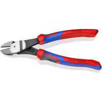KNIPEX 74 22 200 Kraft-Seitenschneider mit Comfort-Griffen schwarz atramentiert 200 mm