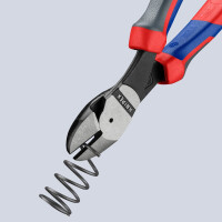 KNIPEX 74 22 200 Kraft-Seitenschneider mit Comfort-Griffen schwarz atramentiert 200 mm