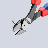 KNIPEX 74 22 250 Kraft-Seitenschneider mit Comfort-Griffen schwarz atramentiert 250 mm