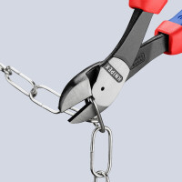 KNIPEX 74 22 250 Kraft-Seitenschneider mit Comfort-Griffen schwarz atramentiert 250 mm