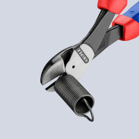 KNIPEX 74 22 250 Kraft-Seitenschneider mit Comfort-Griffen schwarz atramentiert 250 mm