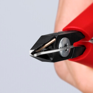 KNIPEX 75 12 125 Elektronik-Seitenschneider mit Kunststoff-Hüllen brüniert 125 mm