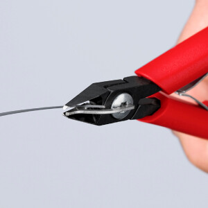 KNIPEX 75 12 125 Elektronik-Seitenschneider mit Kunststoff-Hüllen brüniert 125 mm